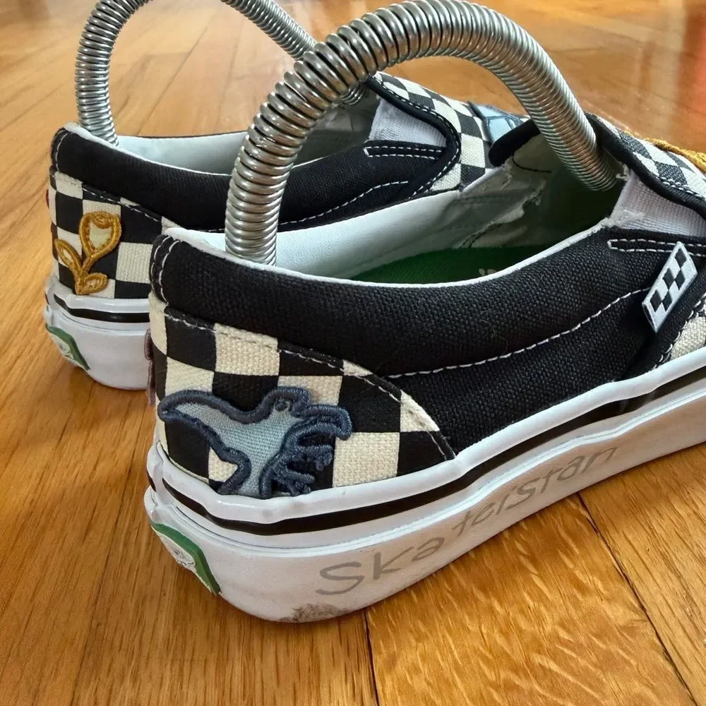 Vans Skate Era Skateistan Checkerboard Canvas Suede Men Shoes Size 5.5 - Picture 4 of 12